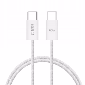Tech-Protect UltraBoost Classic USB-C / USB-C PD kabelis 60W 3A 1m - baltas