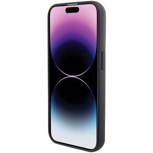 Karl Lagerfeld Gripstand Saffiano Choupette Pins dėklas telefonui iPhone 15 Pro Max - juodas