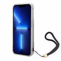 Guess GUOHCP14LHFLSB iPhone 14 Pro 6.1 "mėlynas / mėlynas kietas dėklas Gėlių Dirželis