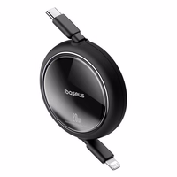 USB kabelis "Baseus Free2Pull" USB-C į iP 20W 1 m (juodas)