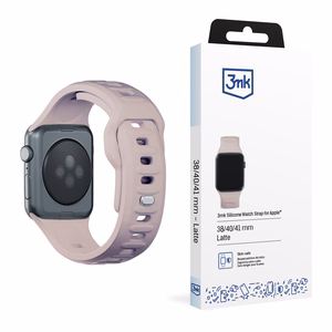 38/40/41/42 mm Latte (small) - 3mk Silicone Watch Strap for Apple