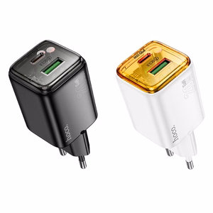 Įkroviklis telefonui Hoco USB A + USB C QC3.0 PD 3A 20W N52 baltas
