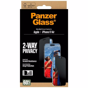 PanzerGlass Ultra-Wide Fit EasyAligner privatumo stiklas iPhone Air
