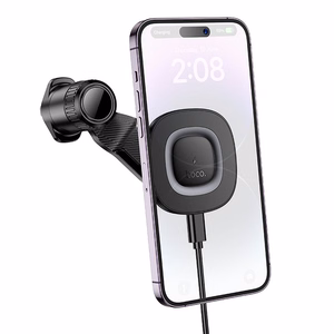 Automobilio telefono laikiklis indukcinis Hoco 15W oro išleidimas HW30 juodas