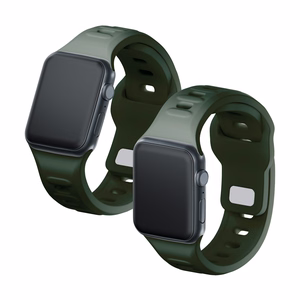 38/40/41/42 mm Dark Green (small) - 3mk Silicone Watch Strap for Apple