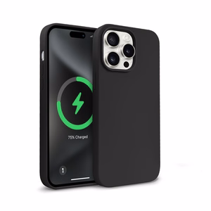 Crong Color Cover Magnetic MagSafe dėklas, skirtas iPhone 15 Pro Max, juodas