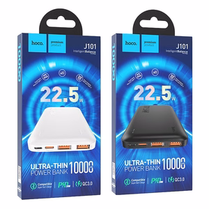 Išorinė baterija Hoco 10000 mAh PD QC 3A 22,5W J101 balta