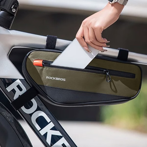 Rockbros 30120079001 dviračio rėmo krepšys 1.7 l - žalia ir juoda