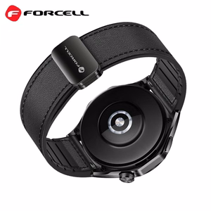 FORCELL F-DESIGN FS20 magnetinis ekologiškos odos dirželis SAMSUNG laikrodžiui 22 mm rudas spalvos