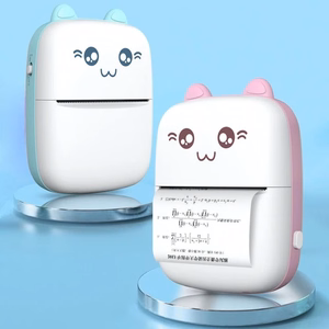 HURC9 Bluetooth Mini Kitty terminis spausdintuvas su programėle - rožinė