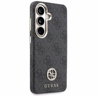 Guess dėklas 4G Rhinestone Round Logo MagSafe for Samsung Galaxy S26 juodas