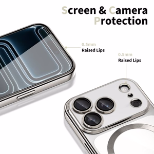Tech-Protect MagFlex MagSafe dėklas iPhone 17 Pro skaidrus sidabrinis