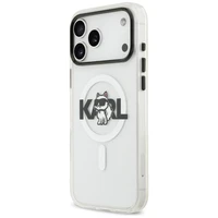 Karl Lagerfeld IML Choupette Sketch Logo magnetinis dėklas telefonui iPhone 17 Pro - skaidrus