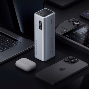 Cuktech CUKP200XGLGR 100W 20000mAh Išorinė baterija 2 x USB-C 1 x USB-A - pilka