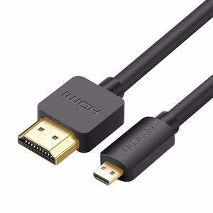 Ugreen HDMI - micro HDMI laidas 19 pin 2.0v 4K 60Hz 30AWG 1.5m juodas (30102)
