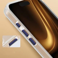 Skaidrus itin plonas magnetinis dėklas telefonui iPhone 15 6,1" mėlynas