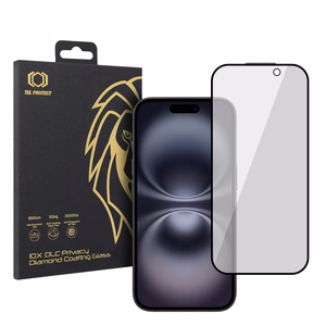 Grūdintas stiklas Tel Protect 10X Privacy DLC Diamond Coating skirtas Iphone 16