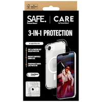 CARE by PanzerGlass Fashion 3in1 apsauginis rinkinys dėklas, stiklas ir objektyvo apsauga iPhone 16e - skaidrus