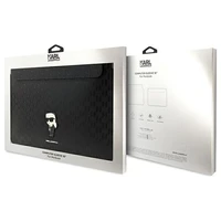 Karl Lagerfeld Saffiano Monograma Ikonik dėklas 16" nešiojamam kompiuteriui - juodas