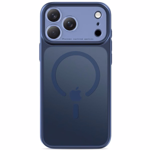Tech-Protect MagPrime MagSafe CC dėklas, skirtas iPhone 18 Pro Max / 17 Pro Max, matinis tamsiai mėlynas