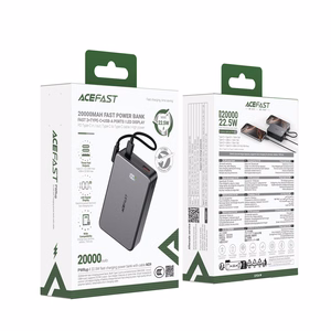 Išorinė baterija Acefast M29-20000 22.5W 20000mAh juoda