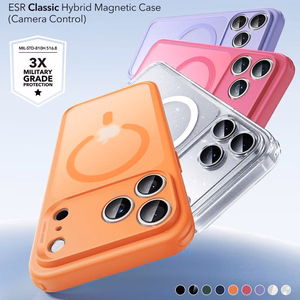 ESR Classic Hybrid MagSafe deklas, skirtas iPhone 17 Pro Max - Skaidrus oranzinis
