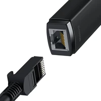Baseus Lite Series adapteris USB Type A - RJ45 LAN lizdas 100Mbps juodas (WKQX000001)