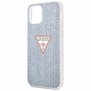 Guess GUHCP12SPCUJULLB iPhone 12 mini 5.4" mėlynas/šviesiai mėlynas kietas dėklas Jeans kolekcija