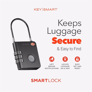 KEYSMART SmartLock; TSA patvirtinta Find My spyna, juoda