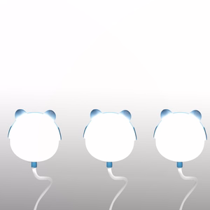 LED Teddy bear desk Lempa  3W, 3000/4500/6000K, adjustable, 1200mAh, mėlynas,  LTC