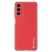 Dux Ducis Yolo elegantiškas dėklas telefonui iš ekologiškos odos Samsung Galaxy A13 5G raudonas
