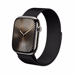 Crong Milano Steel nerūdijančiojo plieno dirželis, skirtas Apple Watch 44 / 45 / 46 / 49 mm, juodas