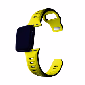 38/40/41/42 mm Yellow (small) - 3mk Silicone Watch Strap for Apple