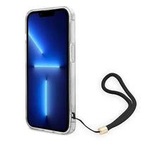 Guess GUOHCP14MH4STW iPhone 14 Plus 6.7 "rudas / rudas kietas dėklas 4G spauda Dirželis