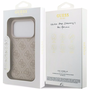 Guess 4G Classic dėklas, skirtas iPhone 17 Pro / 18 Pro – rožinis