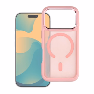 Чехол для iPhone 18 Pro / 17 Pro: Forcell F-Protect Smoke Hybrid Premium, совместимый с MagSafe, цвет: розовый