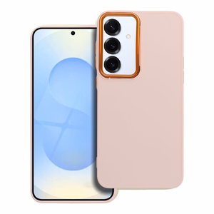 FRAME dėklas telefonui SAMSUNG S25 Plus pudrinės rožinės spalvos