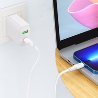 USB kabelis Hoco X93 60W USB-C to USB-C 1.0m baltas