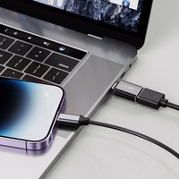 Tech-Protect UltraBoost USB-C (kištukas) / USB-A (lizdas) OTG adapteris - juodas