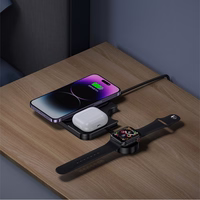 USAMS Indukcinis įkroviklis 3in1 15W juodas CD190WXC01 (US-CD190)