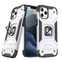 Wozinsky Ring Armor Case stovas tvirtas apsauginis dėklas iPhone 13 Pro Max sidabrinis