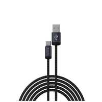 Devia kabelis Gracious EC649 USB - USB-C 1,0 m 2A juodas