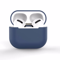 AirPods dėklas silikoninis minkštas ausinėms mėlynas (C)