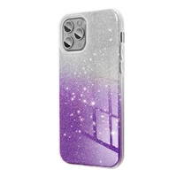 Blizgus dėklas telefonui IPHONE 11 Pro skaidrus violetinis
