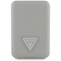 Guess Grained Triangle Power Bank with MagSafe 5000mAh 15W USB-C - Beige