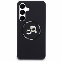 Karl Lagerfeld Silicone Karl & Choupette Heads MagSafe deklas Samsung Galaxy S25 FE - juodas