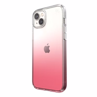 Speck Presidio Perfect-Clear + Ombre - iPhone 15 Plus / 14 Plus dėklas with MICROBAN Coating (Clear / Vintage Rose Fade)