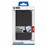 SBS Piniginė Smooth Dėklas for Samsung S26 Plus with Atverčiamas - juodas