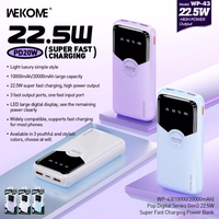 Išorinė baterija WK Design "WP-43" violetinė 20000mAh (22.5W)