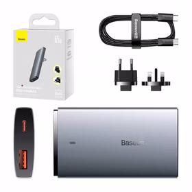 BASEUS GaN5 PRO 65W TINKLO ĮKROVIKLIS ITIN GREITAS USB C USB A QC